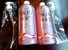 Lot Of 2 Avon Skin so SOFT  SENSUAL Shower gel BONUS size w pump 33.8oz 2 Pumps