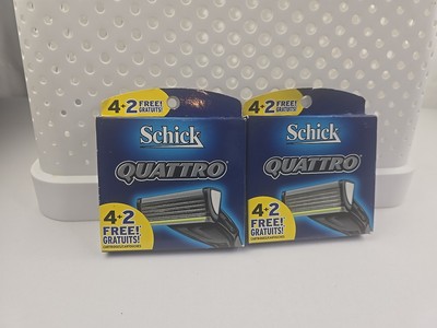 Schick Quattro Men's Razor Blade Refill Cartridges : 12Total Cartridges Rare New