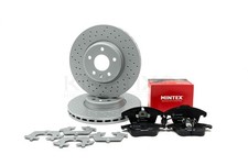 FÜR AUDI A5 8F7 8TA 8T3 2.0 TDI GELOCHTE BREMSSCHEIBEN VORNE MINTEX BELÄGE 314mm