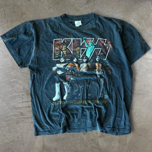 RARE! Vintage KISS Band Concert Alive Worldwide t-shirt 1990s vintage concert t-shirt, vintage, single stitch, B+ condition
