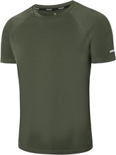 Mens Gym T-Shirts Athletic Running Sports T Shirts for Men Quick Dry Moisture W