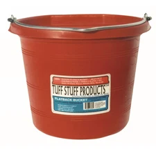 Fortiflex 1302014 FB-120 Flat Back Bucket, 20 qt., Red