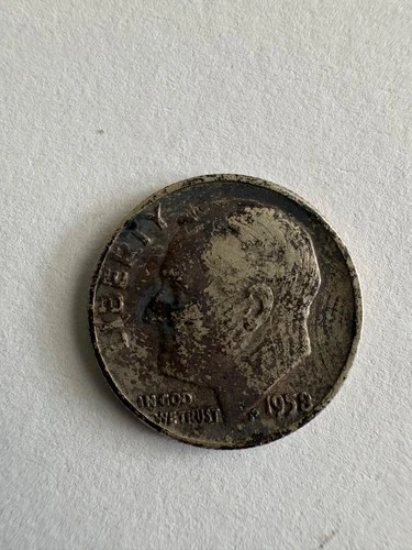 1958-P Roosevelt Dime — photo from the most recent tracked eBay sale