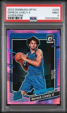 2023 PANINI DONRUSS OPTIC HYPER PINK #245 DERECK LIVELY II PSA 9