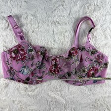 Victoria's Secret Dream Angels Pink Floral Embroidered Unlined Demi Bra 34D NWT