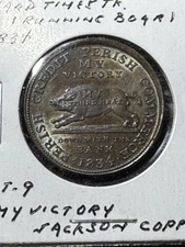 ** HARD TIMES TOKENS -  (1834) RUNNING BOAR- MY VICTORY A. JACKSON ....HT-9 **