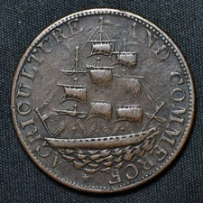 ND USA, New Jersey, Belleville, John Gibbs Hard Times Token Mule, Rulau HT-24