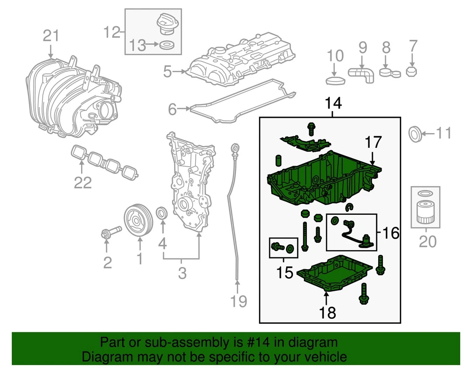 Cacerola de aceite de motor genuina GM 12643691 Chevrolet Colorado GMC Canyon nueva caja abierta Foto 3 de 4