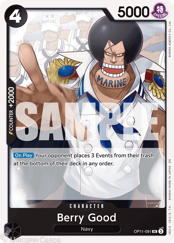 OP11-091 Berry Good : Uncommon English One Piece TCG Card : OP11: A Fist Of Divi