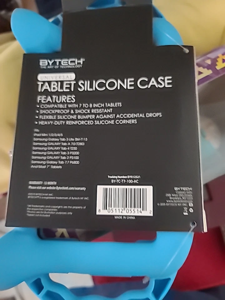 Bytech Universal Tablet Silicone Case-New-Shock Resistant-Blue-7-8” tablets - Image 2 of 2