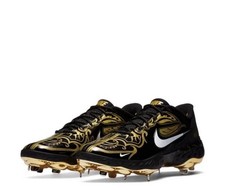 Nike Alpha Huarache Elite 3 Low Baseball Cleats Black Gold CV3553-001 Men’s 8.5