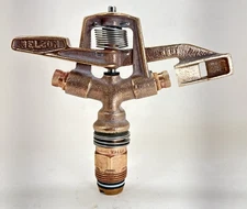 Vintage Nelson #F33A 3/4" full circle low angle brass impact sprinkler