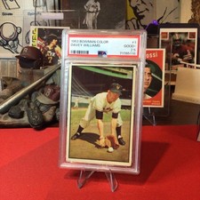 1953 Bowman Color Davey Williams #1 PSA Base Set New York Giants Baseball