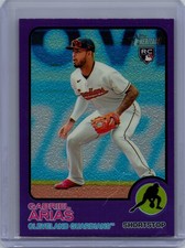 2022 Topps Heritage #645 Gabriel Arias Chrome Purple Refractor RC