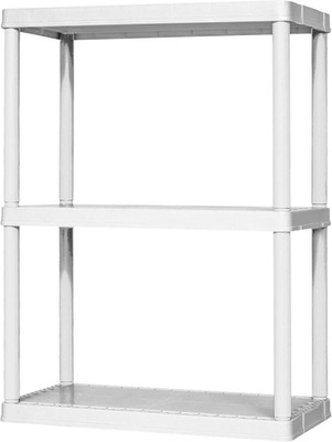 3 Shelf Fixed Height Solid Light Duty Storage Unit 24 X 12 X 33'' Organizer Syste