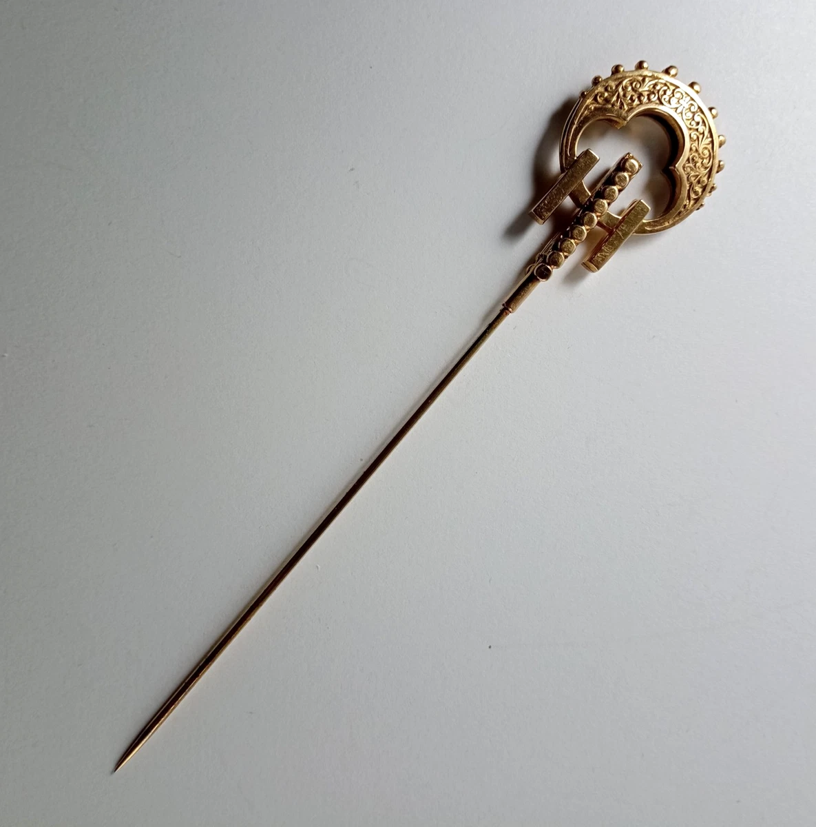 Épingle à Chapeau Ancienne En Argent Massif - XIXème Siècle - Occasion Bon état - Vintage
