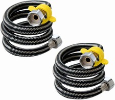 23.6" Faucet Supply Lines, Faucet Hose Connector 1/2" to 1/2", Braided Stainless