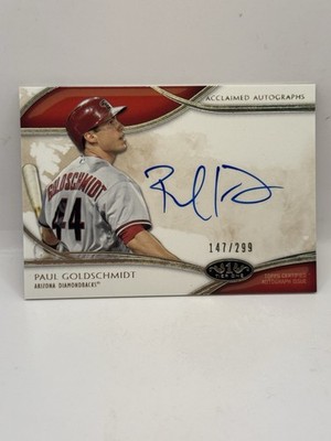 Paul Goldschmidt 2014 Topps Tier 1 One 275/299 Acclaimed Autographs card Auto SP
