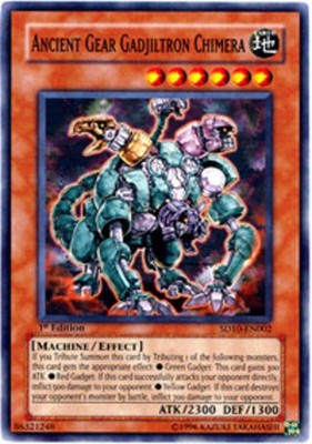 Ancient Gear Gadjiltron Chimera - SD10-EN002 - Common - 1st Edition - Lightly Pl