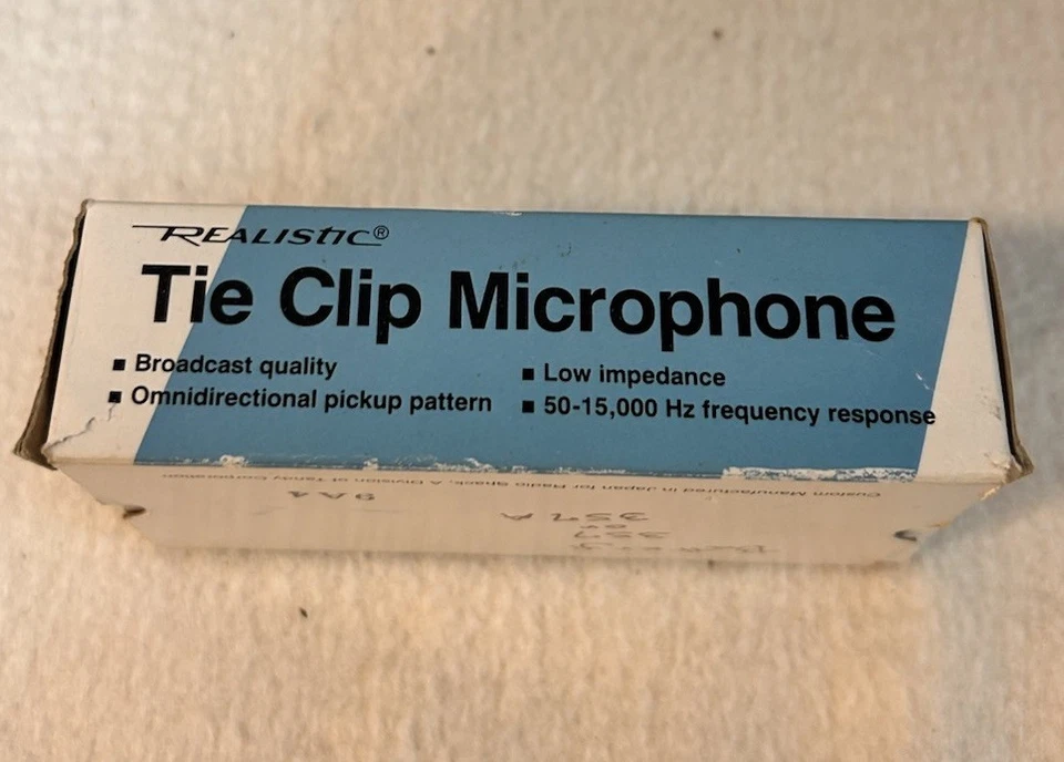 NEW! Vintage RadioShack REALISTIC 33-1052 Tie Clip MIKE Microphone Recorder - Image 3 of 4
