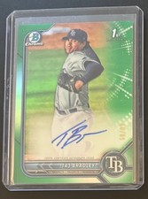 2022 Bowman Chrome Taj Bradley 1st Prospect Green Refractor RC Auto - #50/99