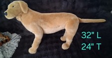 RARE MELISSA DOUG LARGE 24 X 32" YELLOW LAB PLUSH DOG STUFFED ANIMAL Excellent
