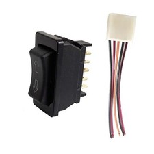 Universal Car Power Window Switch 5 Pin UP/Down Momentary Rocker Con Size: 1 1