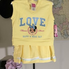 Disney Jr. Minnie Minnie Mouse Girls 5T Yellow 2pc Sleeveless Top Skort YMA2495