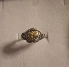 Vintage Alaskan 22k Gold Picker Nugget Sterling Silver 925 Ring Size 5 Not Scrap