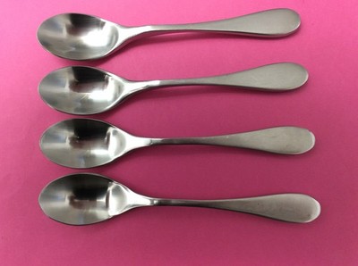 4 Knork ORIGINAL MATTE Stainless Teaspoons (China)