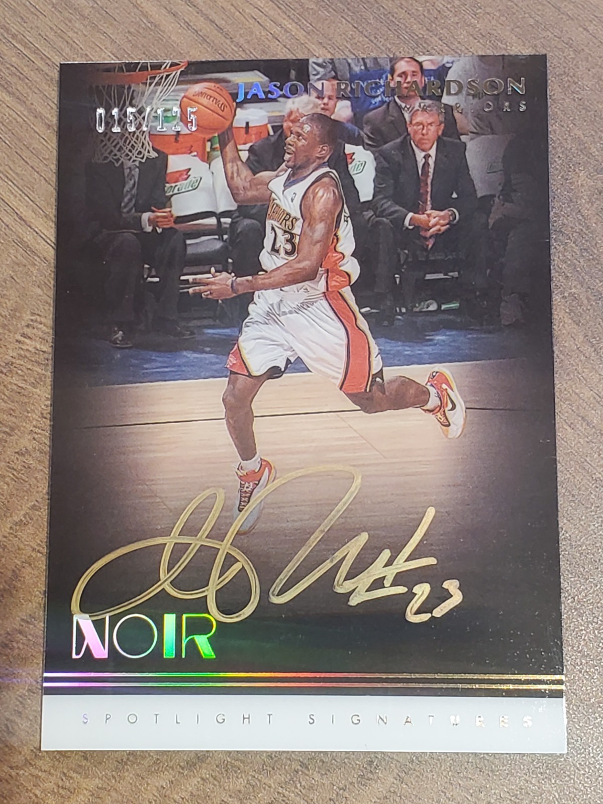 2019-20 Panini Noir Jason Richardson Spotlight Signature Auto 015/125