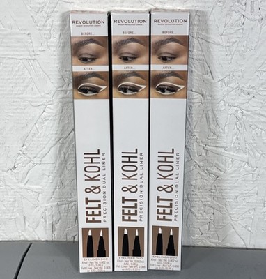 3X - Revolution Felt & Khol Eyeliner Duo (0.002oz & 0.008oz) White NEW