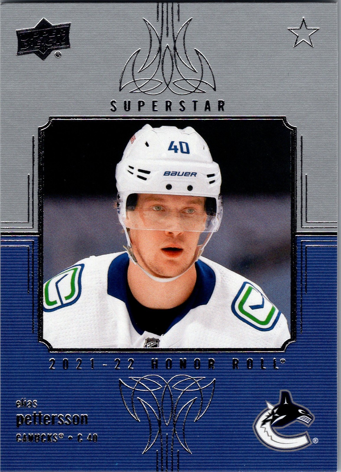 2021-22 Upper Deck Honor Roll #HR7 Elias Pettersson