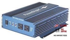 600W Pure Sine Wave Inverter, 24V DC to 120V AC, 1000W Peak Power, Dual 3