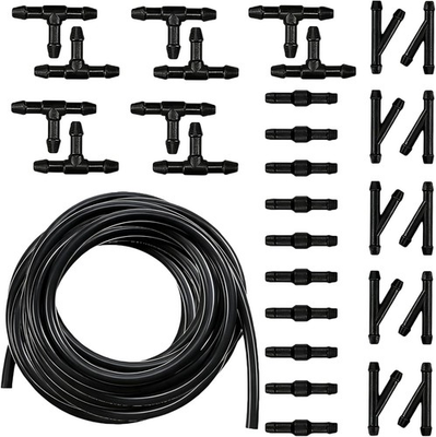 #ad 30 PCS Car Windshield Washer Hose Kit 4M 13Ft Washer Fluid Hose amp; T Y I type... $10.63