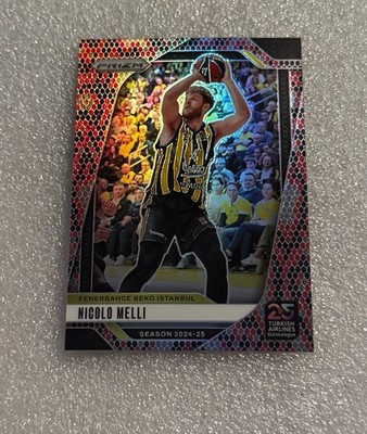 NICOLO MELLI 2024-25 Panini Prizm Euroleague SNAKESKIN REFRACTOR Fenerbahce Beko