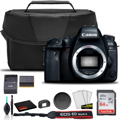 Canon EOS 6D Mark II DSLR Camera (Body Only) (1897C002) +  Canon EOS Bag +