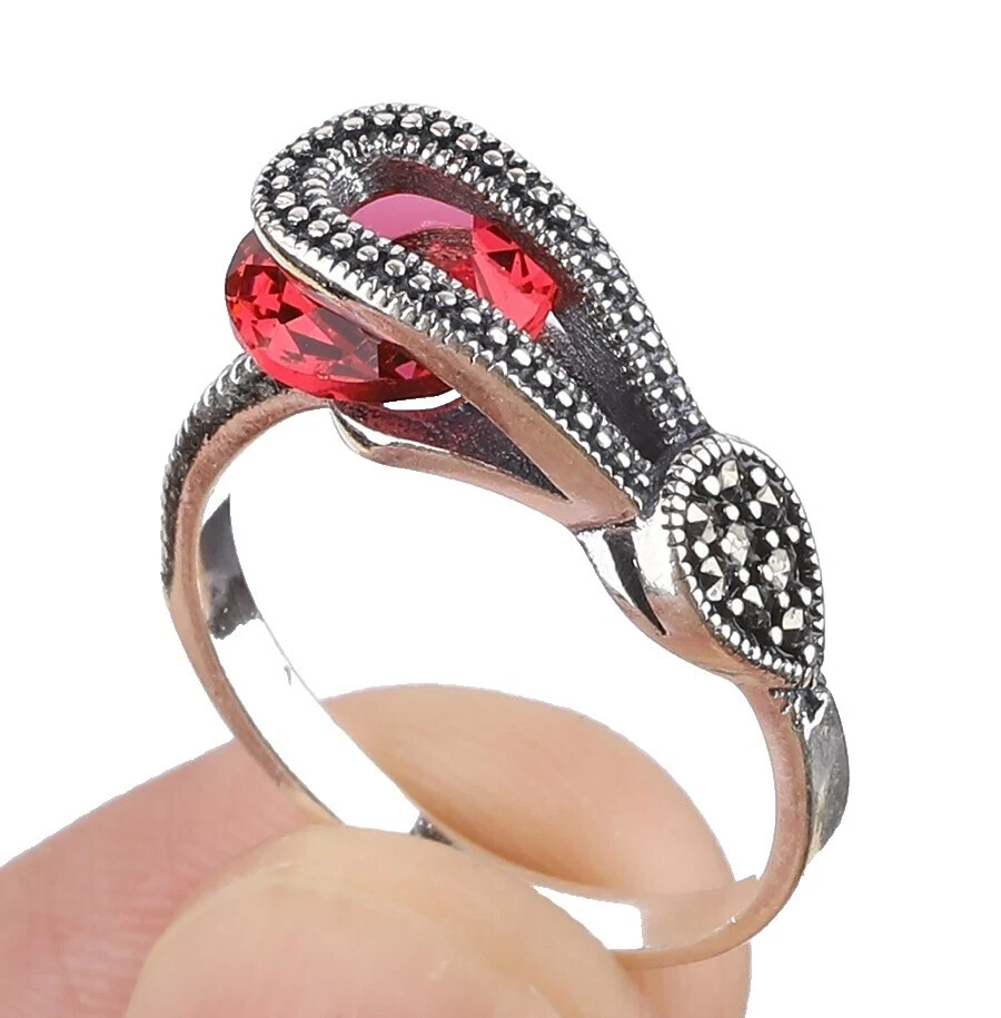 Simulated Ruby Fashion Rings