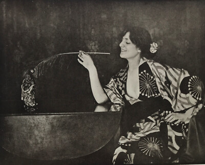 Gorgeous portrait Laugh Laugh Laugh Oh Ho-Tei! 1914 by Bertram Park