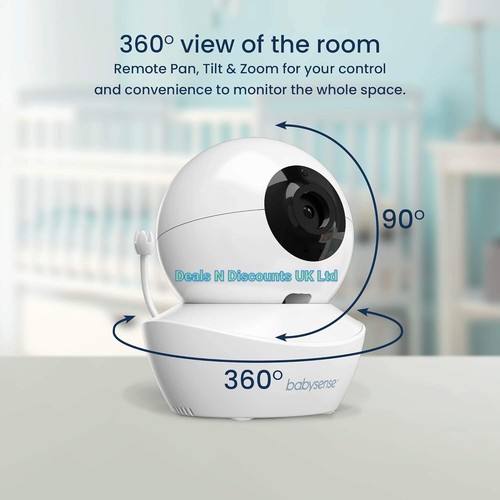 Babysense HD S2 Baby Monitor, 5” Split-Screen, 2 Cam, Secure FHSS, Night Vision - Picture 9 of 9
