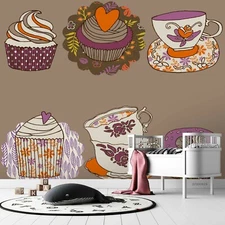 3D Cartoon Pattern Wallpaper Wall Mural Removable Self-adhesive Sticker4399