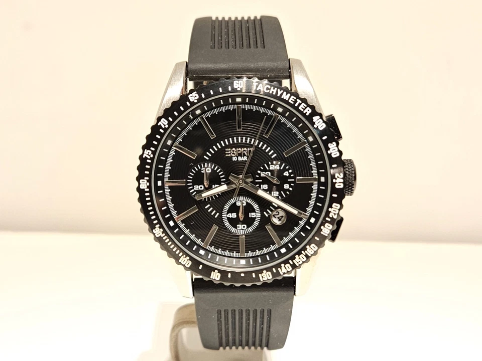 RELOJ DE CUARZO RETRO NOS SPORT RACING BIG 44mm acero inoxidable cronógrafo para hombre "esprit" Foto 4 de 4