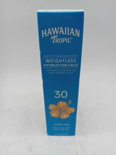 Hawaiian Tropic Weightless Hydration SPF 30 Water Sunscreen Mist Face 2.1oz 111