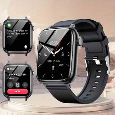 Men's Smart Watch 1.83'' HD Touch Screen Txt/Make/Receive Call Fitness Waterproof