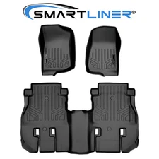 SMARTLINER Floor Mats 2 Row Liner Set TPE 2021-2025 Jeep Wrangler Rubicon 392