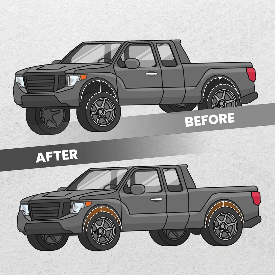 Kit de reducción de caída de 3"/5" para GMC C15 Chevy C10 1963-1972 a prueba de óxido Foto 4 de 4