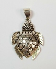 Sterling Silver Sea Turtle Patterned Pendant
