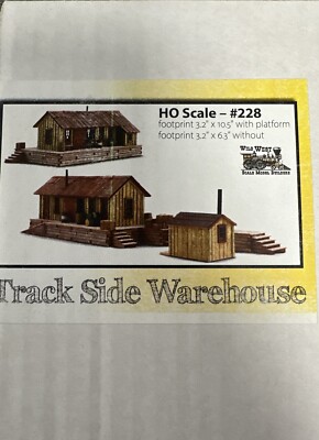 Wild West Scale Model Builders HO Kit #228 Track Side Warehouse Sealed Box NIB