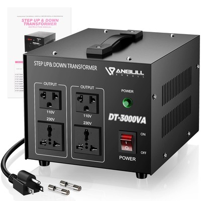 Anbull 3000 Watt Voltage Converter Transformer - Heavy Duty Step Up/Down AC 1...