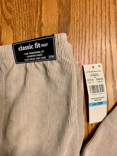 ALFRED DUNNER St Moritz Classic Fit Corduroy PANTS (2 Colors) 20W NWT - Picture 5 of 6